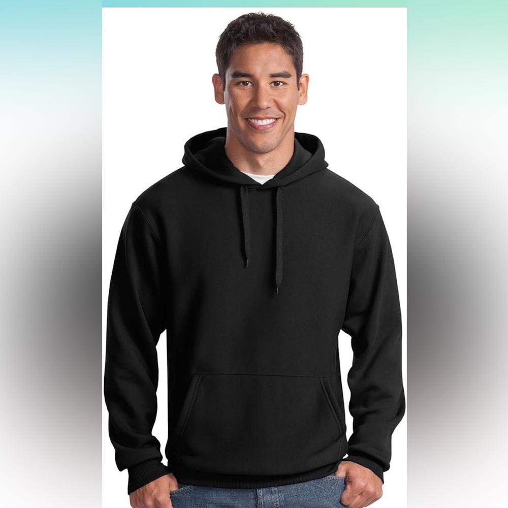 NEW Sport-Tek Men's Super Heavyweight Pullover Hooded Sweatshirt Men size Large